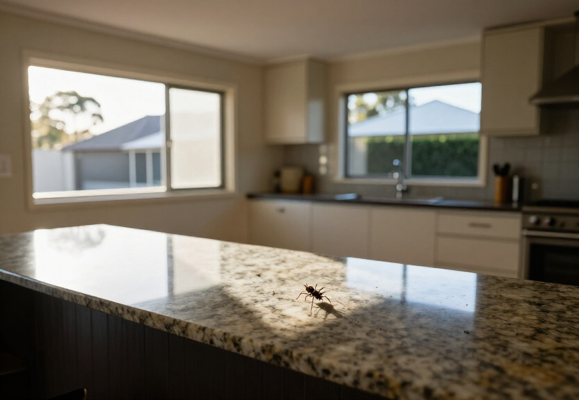 Ant-free kitchen counter in Clemton Park after treatment